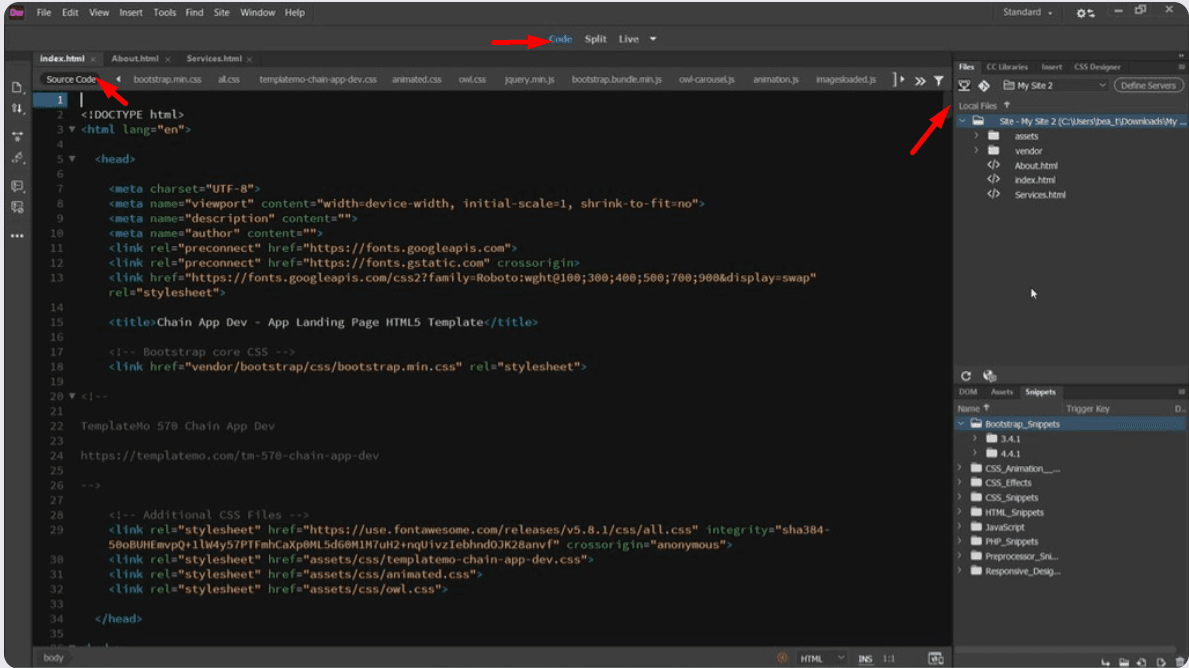 Screenshot of the instruction