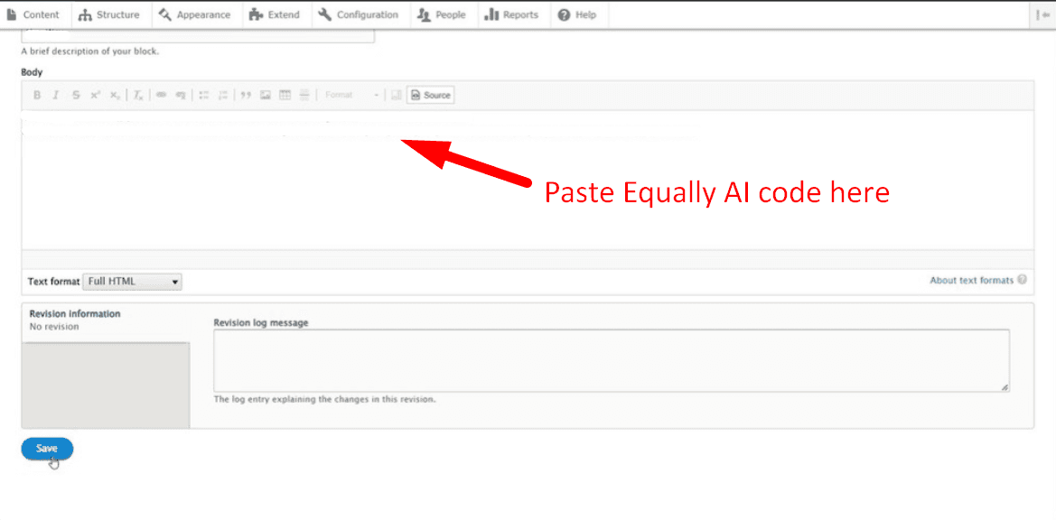 How to paste the embed code