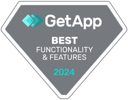 Getapp Best functionality & features 2023 Badge