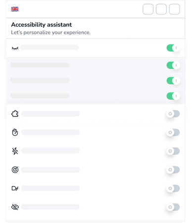 Equally AI accessibility widget interface